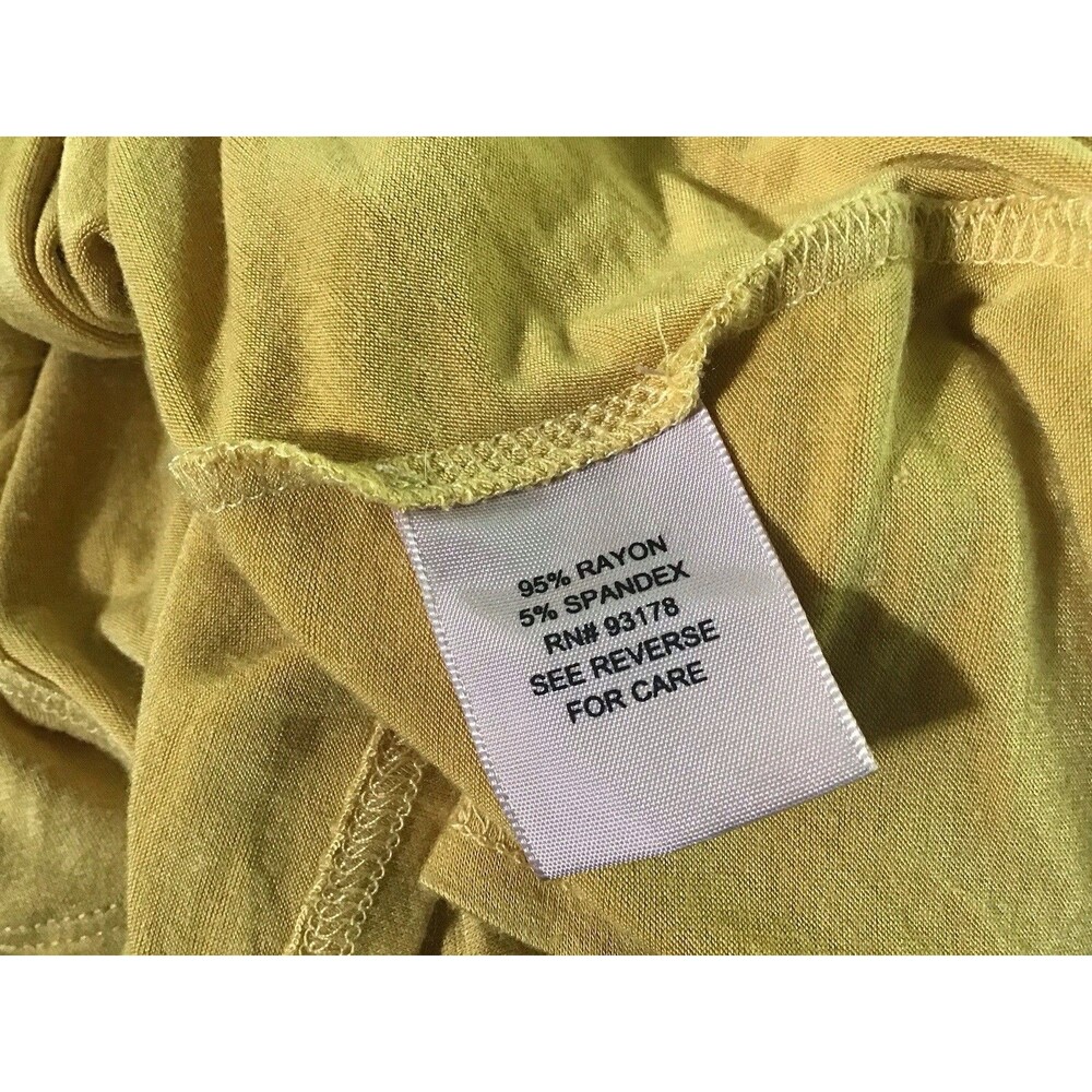 Philosophy Yellow Top Size 2X Casual 3/4 Sleeve Tunic - Picture 4 of 6